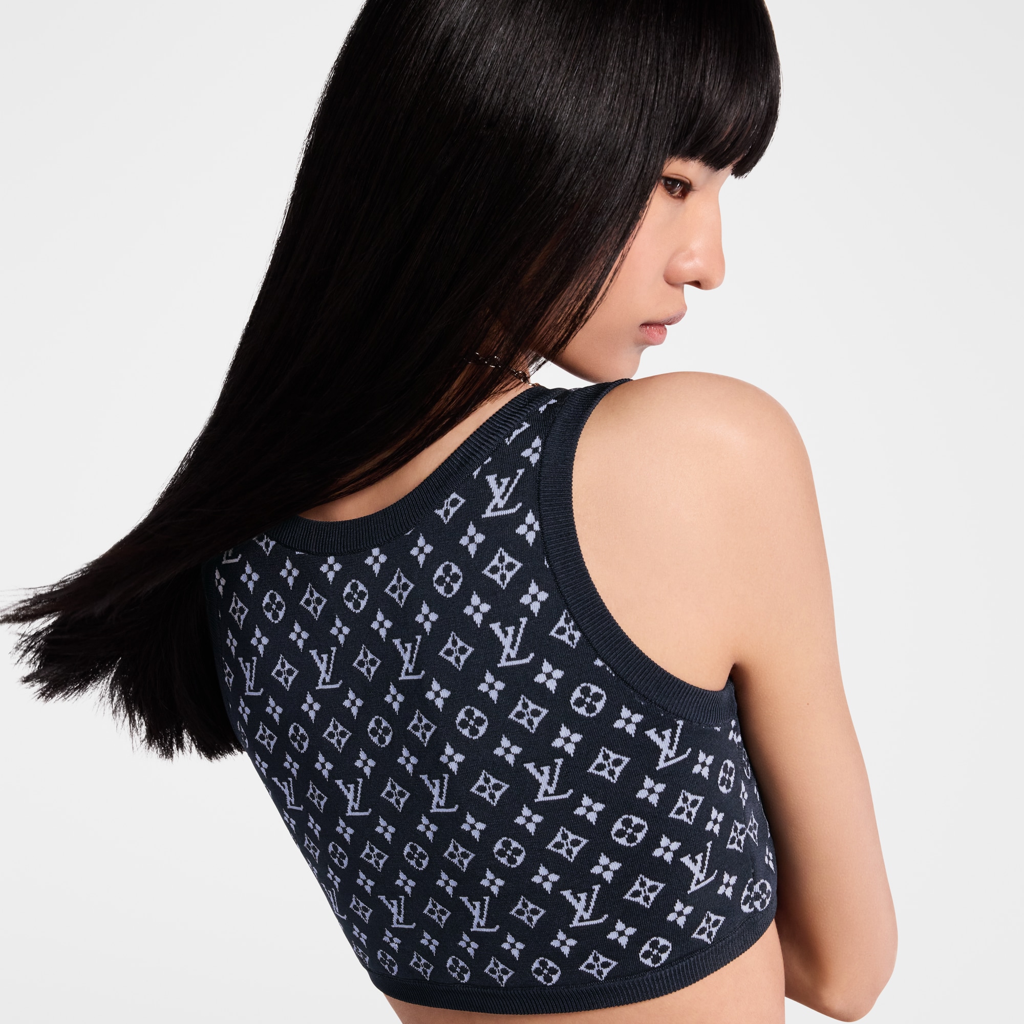 Monogram Jacquard Knit Crop Top - Women - Ready-to-Wear | LOUIS